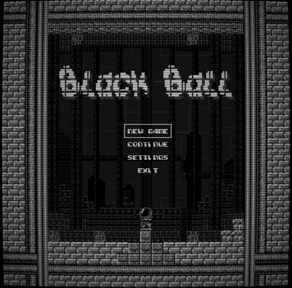 Screenshot of the Black Ball title screen